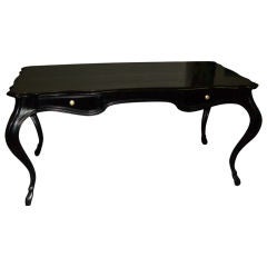 Ebonized Stylized  Desk on Cabriole Legs