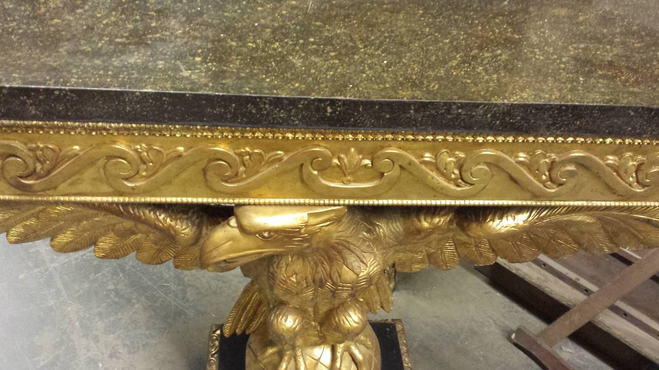 Pair of Georgian Style Giltwood Eagle Consoles In Good Condition In New York, NY