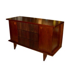 Unusual Mid-Century Sideboard with Bamboo Drawers