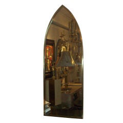 Vintage Brass Mirror in The Gothic Manner