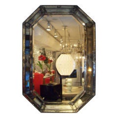 Oversized Octagonal Venetian Hand-Etched Mirror