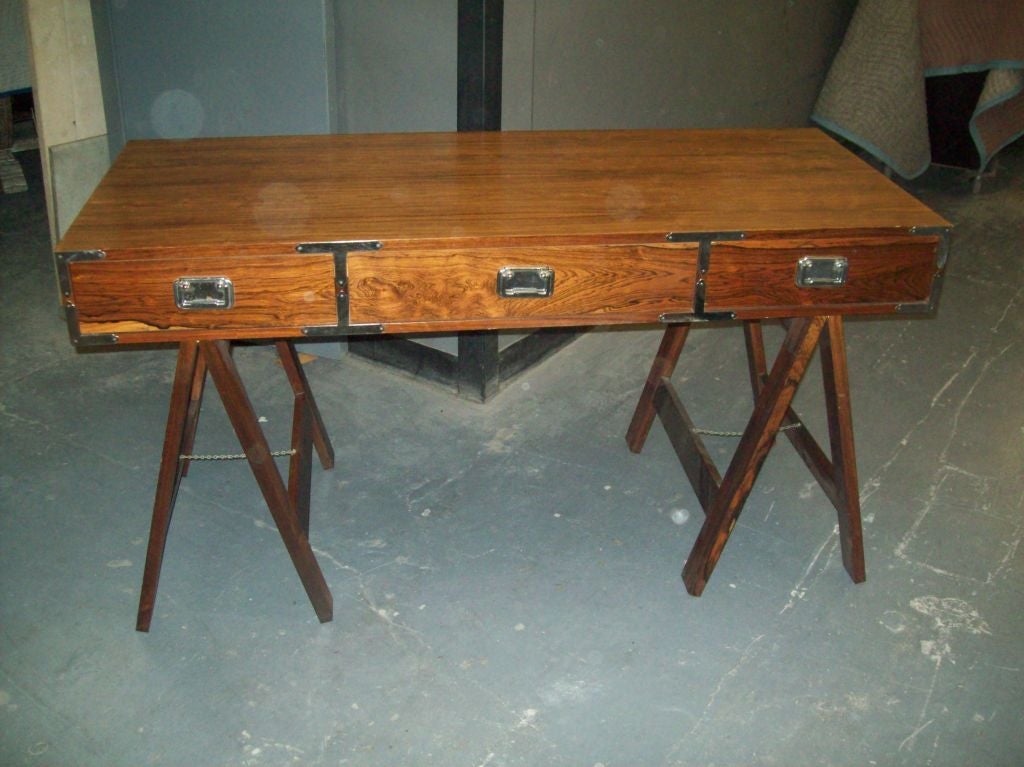20th Century Rosewood Saw Horse  Desk