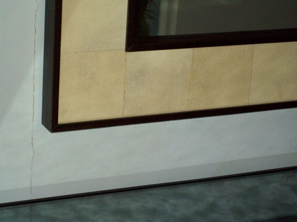 Custom Rectangular Shagreen Mirror In Excellent Condition In New York, NY