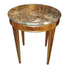 Brass Inlaid Marble-Top Table in the Neoclassic Manner 10