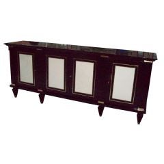 Exceptional French 40's Ebonized Parchment Sideboard