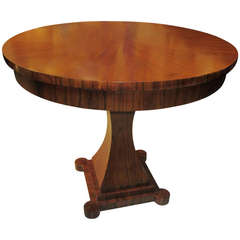 Neoclassical Style Circassian Walnut Dining Table with Two Leaves 4