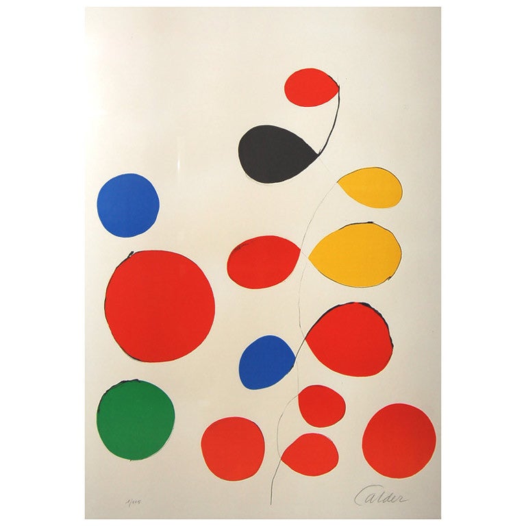 Alexander Calder, Color lithograph, Signed and Numbered 1/115