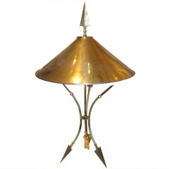 Vintage Very Unusual Brass "Arrow" Lamp