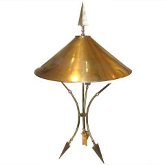 Very Unusual Brass "Arrow" Lamp