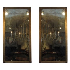 A pair of Giltwood Louis XVI Style Mirrors