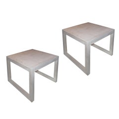 A Pair of Cerused Oak Tables