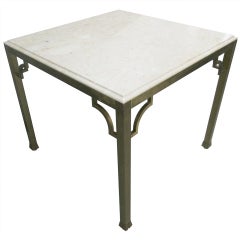 Marble top brass gaming table