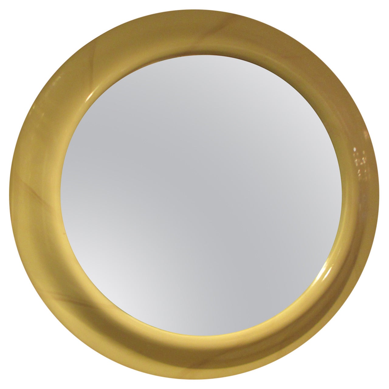 Oversized Circular Lacquered Mirror