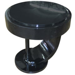 Unusual Ebonized Table in the Deco Manner