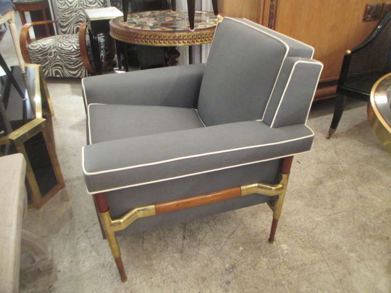 Rare Pair of Mid-Century Modern Italian Club Chairs 1