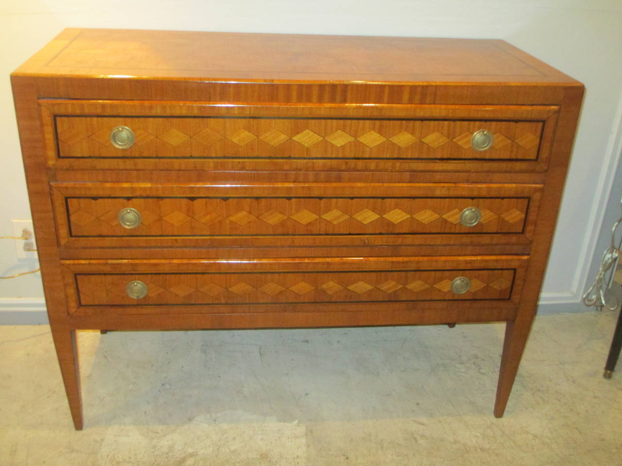 Exquisite Italian Parquetry Commode in the Neoclassical Manner 2