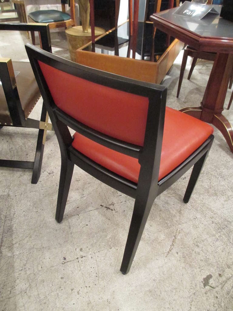Ebonized Pair of Ed Wormley Chairs For Sale