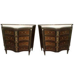 An Exquite pair of Baltic Neoclassical Style Commodes