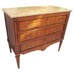 Whimsical Marble-Top French 1940's Commode
