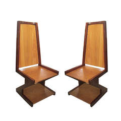 A Pair of Rosewood Z Chairs by Don Shoemaker