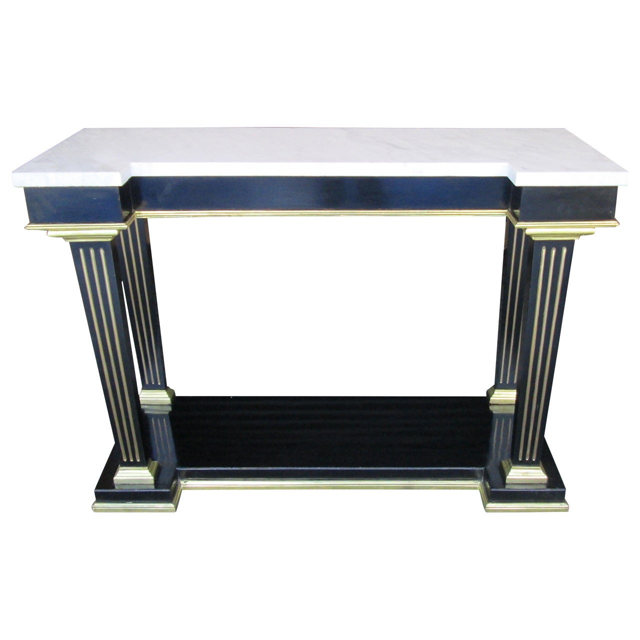 Regency Style Marble-Top Console with Bronze Mounts
