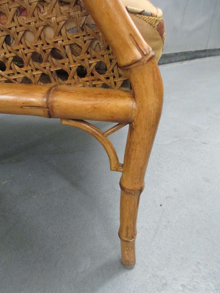 A Pair of Caned,  Faux-Bamboo Tub Chairs 2