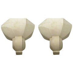Pair of Custom Plaster Sconces in the French, 1940s Manner 9