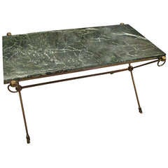 Maison Jansen Coffee Table with Marble Top