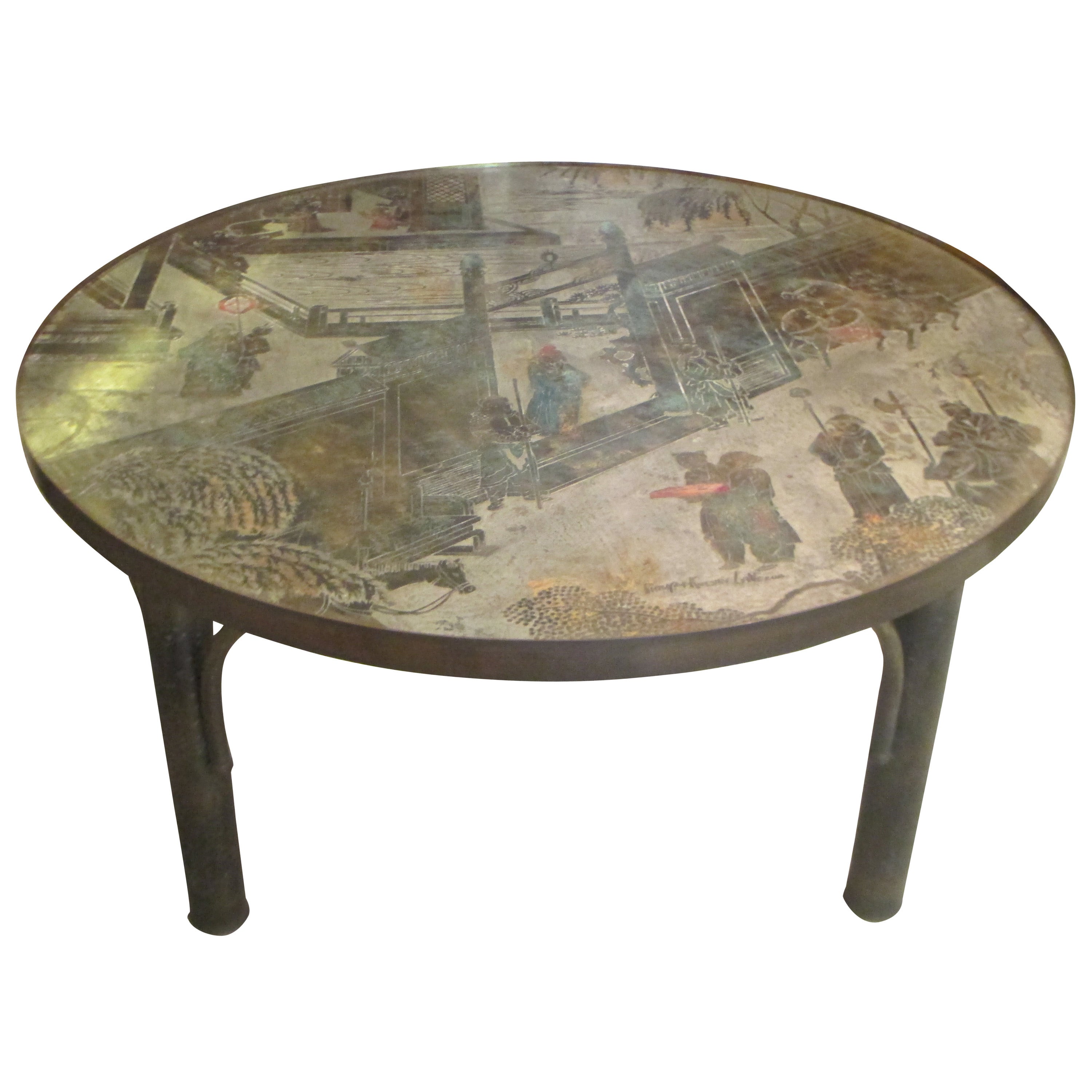 Philip and Kelvin LaVerne Bronze Patinated Coffee Table