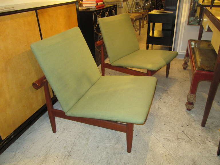 Pair of Finn Juhl Japan Chairs Manufactured  by France & Son