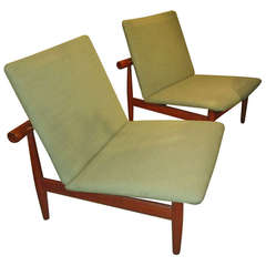 Pair of Finn Juhl Japan Chairs Manufactured  by France & Son