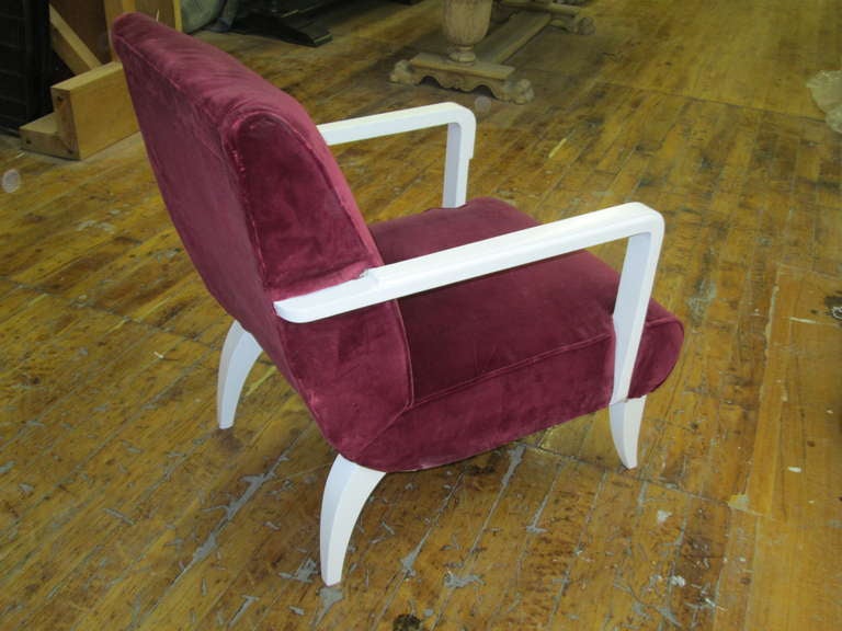 Pair of Sculptural French 1950s Armchairs 1