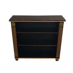 Faux Rosewood And Hand-painted Bookcase In The Regency Manner