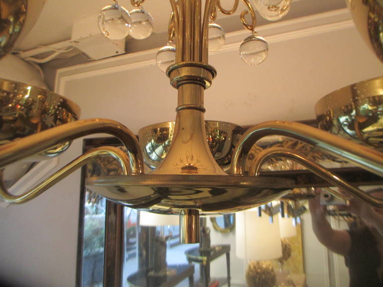Five-Arm Brass Fixture in the Manner of Paavo Tynell 2