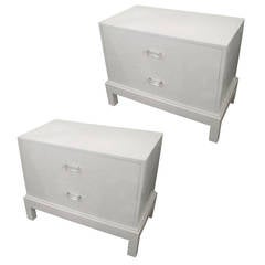 Pair of Lacquered Nightstands 1