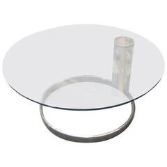 Cantilevered Coffee Table with Chrome Base 4