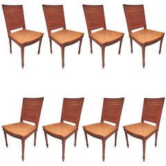 A set of 8 French Louis XVI Style Dining Chairs