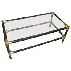 Billy Haines Ebonized, Faux-Bamboo, Two-Tiered Coffee Table