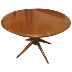 Erno Fabry Walnut Dining Table on Splayed Legs