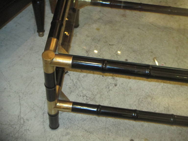 Billy Haines Ebonized, Faux-Bamboo, Two-Tiered Coffee Table 1