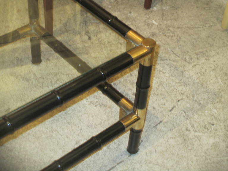 Billy Haines Ebonized, Faux-Bamboo, Two-Tiered Coffee Table 2