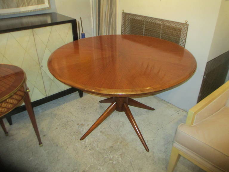 Erno Fabry Walnut Dining Table on Splayed Legs