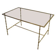 Bronze Faux Bamboo Coffee Table