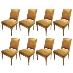 Set of Eight Maison Jansen Dining Chairs