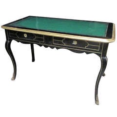 Regence -Style Writing Desk with Leather Top