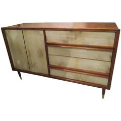 Italian Mid-Century Modern Parchment Chest