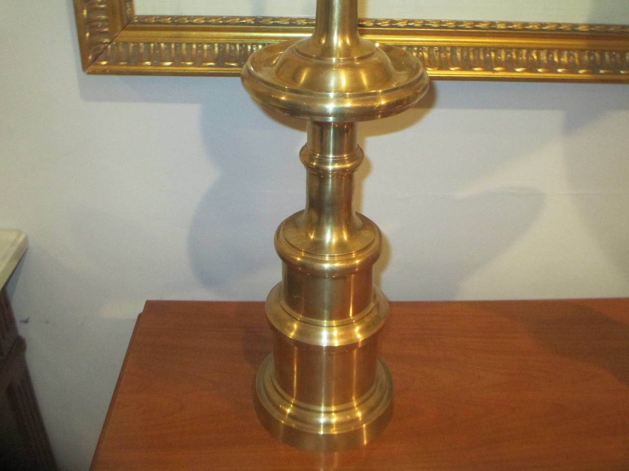 Pair of Sculptural Brass Lamps 1