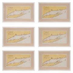 1960s Set of Six Long Island Tidal Current Charts or Maps 7