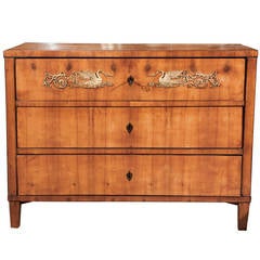 Antique Early 19th Century Neoclassical Three-Drawer Chest