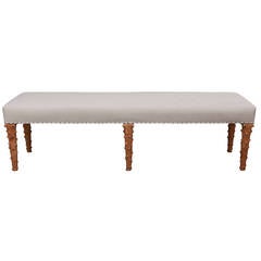 Limited Edition Jefferson West Private Label Bench with Carved Legs